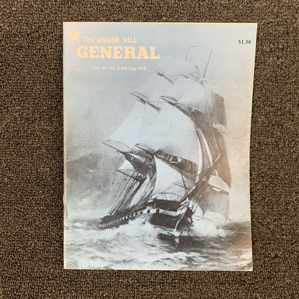 Vintage 1976 The Avalon Hill General Vol 13 No 2 Jul-Aug Wargaming Magazine